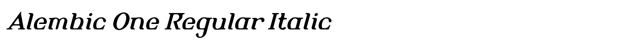 Alembic One Regular Italic image